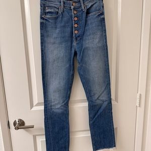 Mother The Pixie Dazzler Ankle Fray jeans